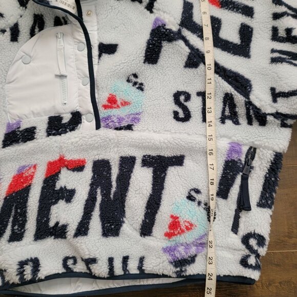 Free People Hit The Slopes Pullover Womens M Fleece Cozy Outdoors Boho Oversized - Picture 8 of 8